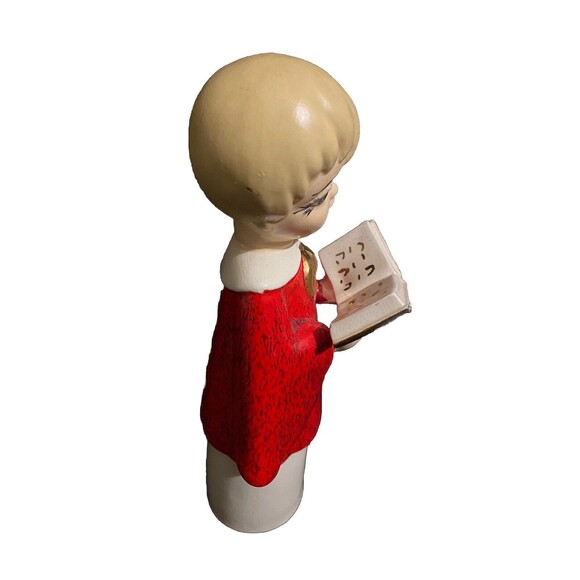 Vintage Hand painted Ceramic Choir Girl Christmas statue 10.75" tall - Picture 4 of 7